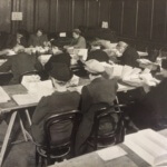 Volunteers opening letters